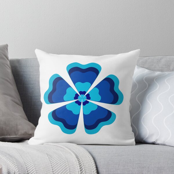 Item preview, Stylized Blue Retro Flower designed and sold by PatternTitan.