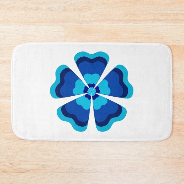 Item preview, Stylized Blue Retro Flower designed and sold by PatternTitan.