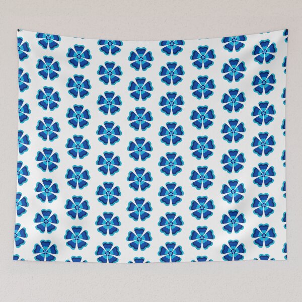 Item preview, Stylized Blue Retro Flower designed and sold by PatternTitan.