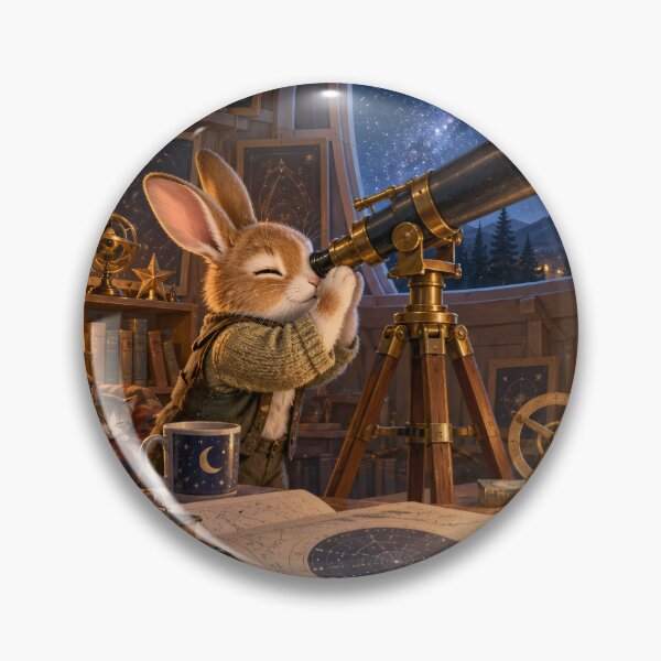 Artikelvorschau, Kaninchen-Astronom mit Teleskop entworfen und verkauft von ArcaneVisionArt.