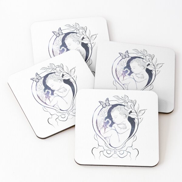Item preview, In utero Illustration Maternity Birth designed and sold by CecileDhvArt.