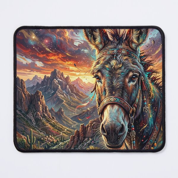 Item preview, Colorful Donkey - Bohemian Desert Art designed and sold by Lucid Dream Pixel.