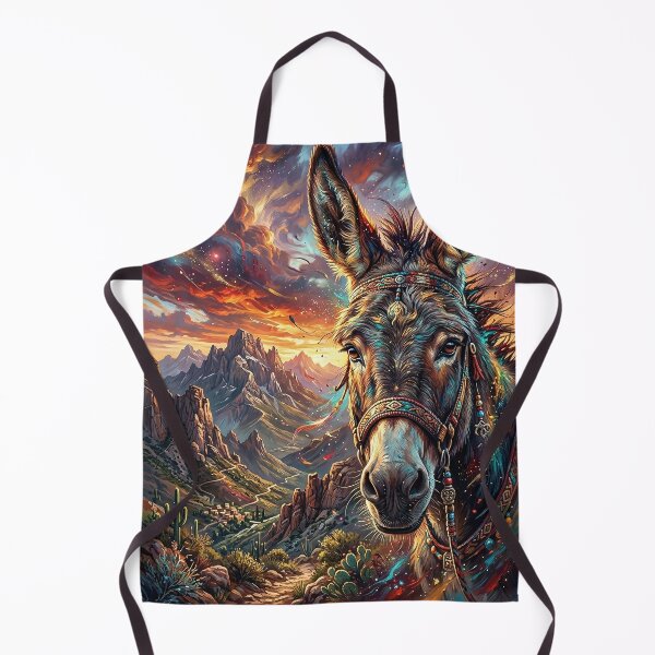 Item preview, Colorful Donkey - Bohemian Desert Art designed and sold by Lucid Dream Pixel.