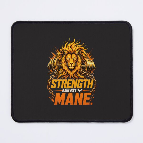 Item preview, Strength Is My Mane Fitness Lion Powerlifting Art designed and sold by Bennie Singh.