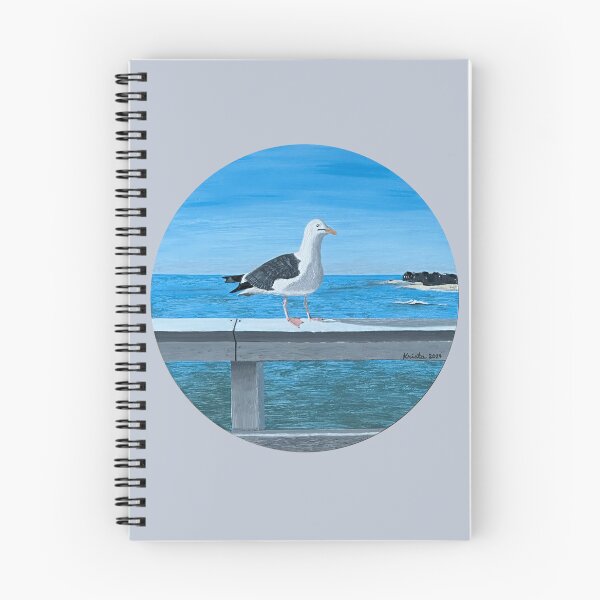 Item preview, Preston’s Perch Seagull Oil Painting designed and sold by Krista-Joan-Art.