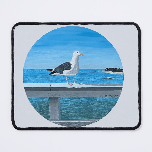 Item preview, Preston’s Perch Seagull Oil Painting designed and sold by Krista-Joan-Art.