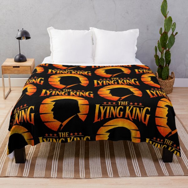 Item preview, The Lying King Trump Political Satire Retro Sunset designed and sold by Glow-Paw-Studio.