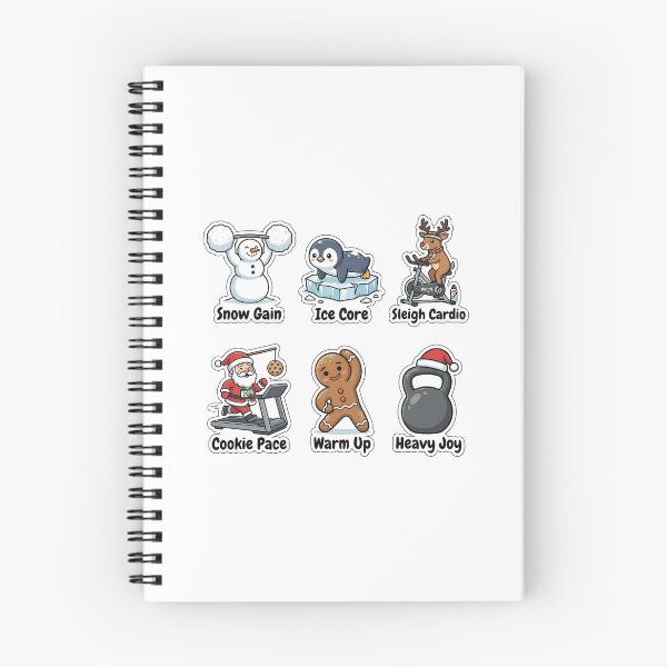 Item preview, Funny Winter Fitness & Gym Sticker Pack - Holiday Workout Puns Edition designed and sold by SimpleP.
