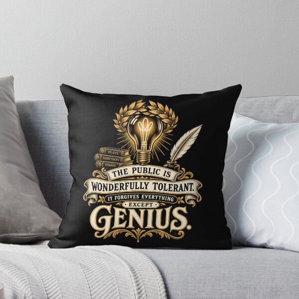 Item preview, Oscar Wilde Public Tolerance and Genius Quote designed and sold by Fenay Designs.
