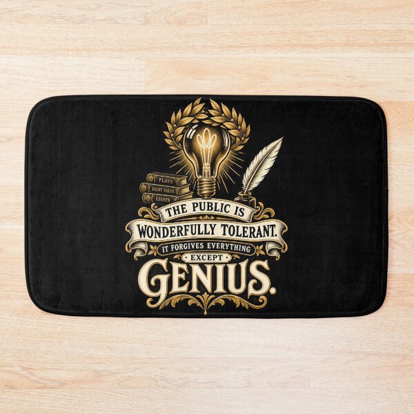 Item preview, Oscar Wilde Public Tolerance and Genius Quote designed and sold by Fenay Designs.