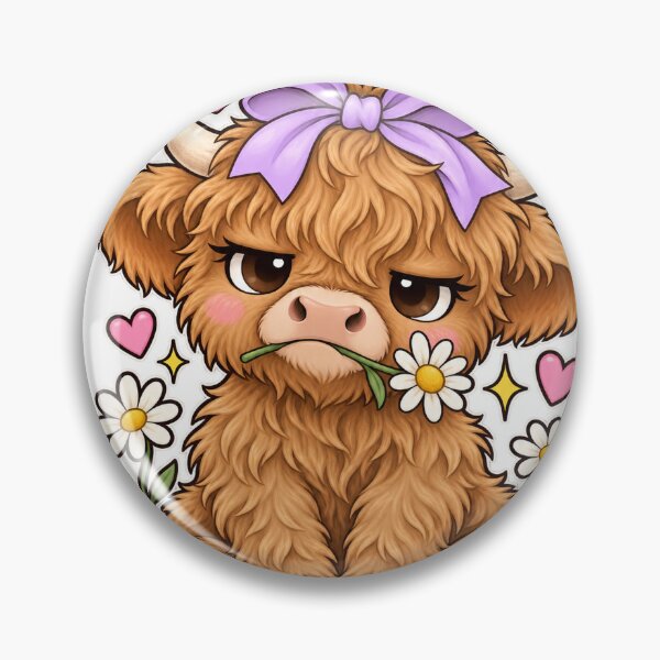Item preview, Moo-dy But Cutie Highland Cow designed and sold by Ooops Radio x Everbloom.