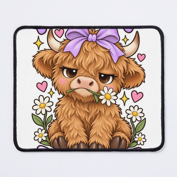Item preview, Moo-dy But Cutie Highland Cow designed and sold by Ooops Radio x Everbloom.