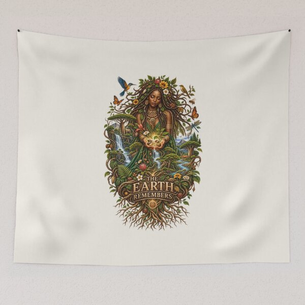 Item preview, The Earth Remembers | Mother Nature Art | Sacred Seed of Life Illustration designed and sold by 'VARI'.