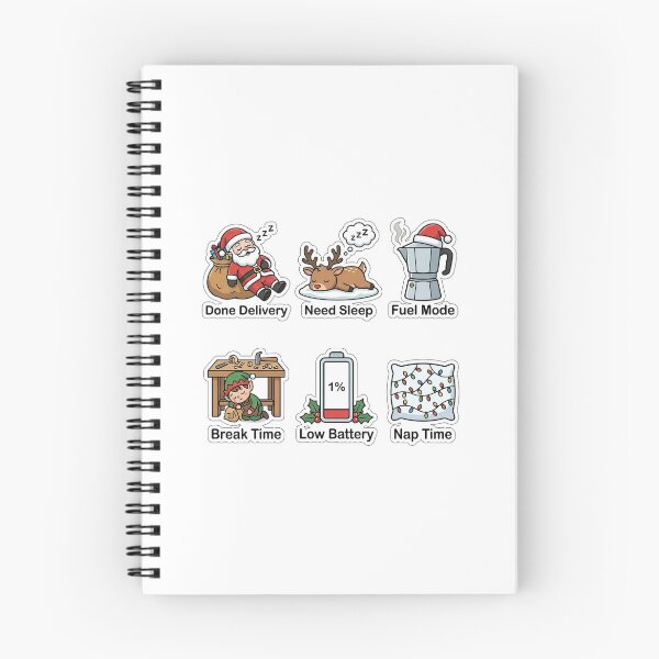 Item preview, Tired Santa Holiday Exhaustion Sticker Pack - Funny Lazy Quotes Set designed and sold by SimpleP.