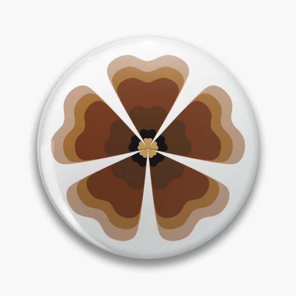 Item preview, Stylized Brown Retro Flower designed and sold by PatternTitan.
