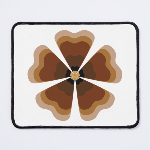 Item preview, Stylized Brown Retro Flower designed and sold by PatternTitan.