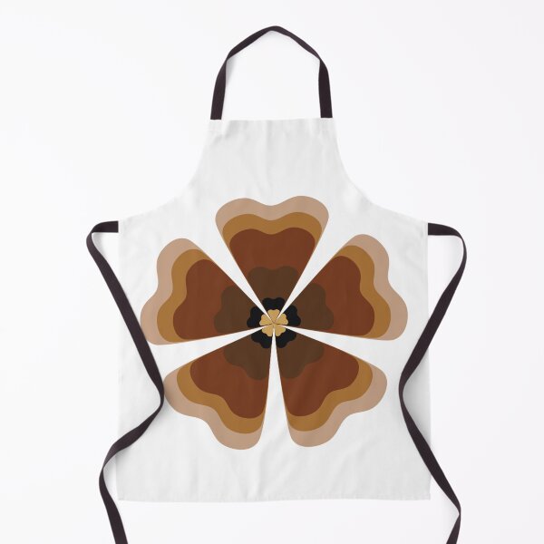 Item preview, Stylized Brown Retro Flower designed and sold by PatternTitan.