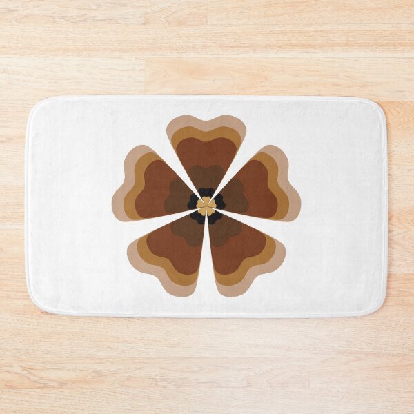 Item preview, Stylized Brown Retro Flower designed and sold by PatternTitan.