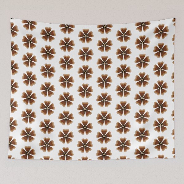 Item preview, Stylized Brown Retro Flower designed and sold by PatternTitan.