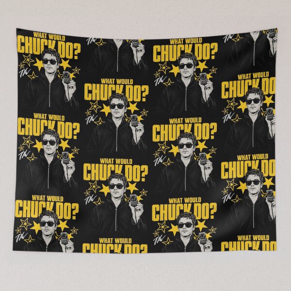 Item preview, What Would Chuck Do Retro Action Movie Fan designed and sold by ostenlee.