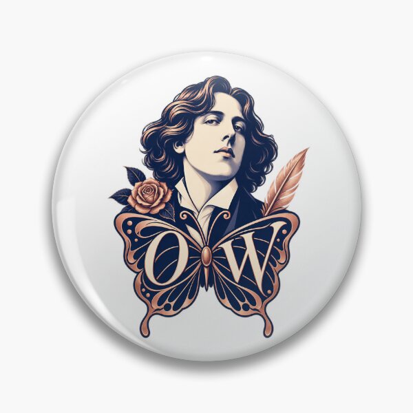 Item preview, Oscar Wilde Butterfly Monogram in Navy and Rose Gold designed and sold by Fenay Designs.