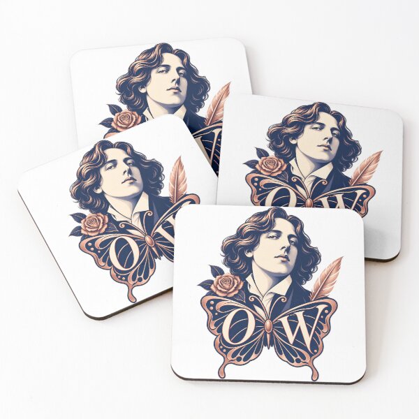 Item preview, Oscar Wilde Butterfly Monogram in Navy and Rose Gold designed and sold by Fenay Designs.