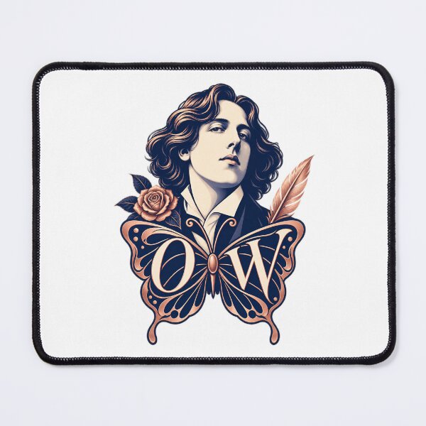 Item preview, Oscar Wilde Butterfly Monogram in Navy and Rose Gold designed and sold by Fenay Designs.