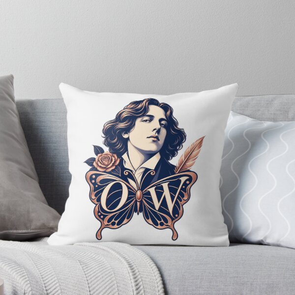 Item preview, Oscar Wilde Butterfly Monogram in Navy and Rose Gold designed and sold by Fenay Designs.