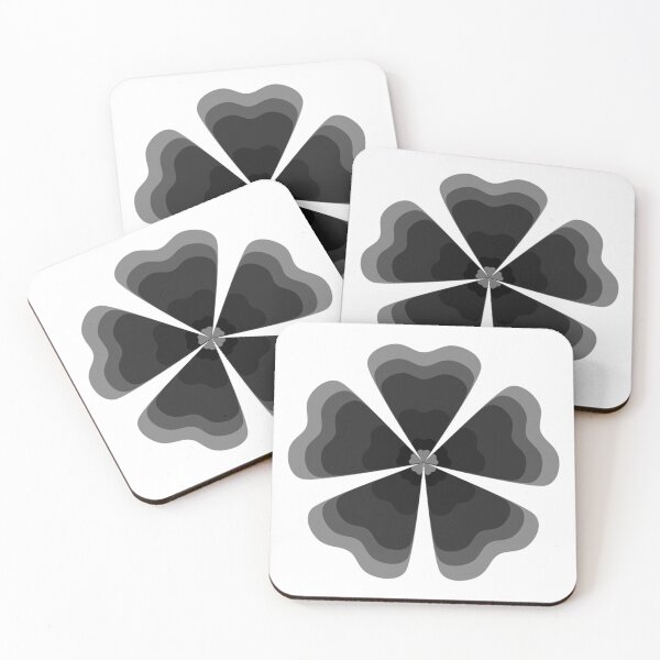 Item preview, Stylized Ash Black Retro Flower designed and sold by PatternTitan.