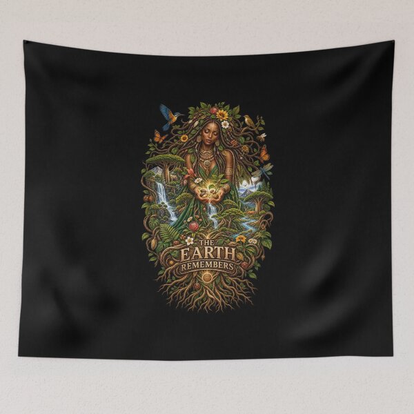Item preview, The Earth Remembers | Mother Nature Art | Sacred Seed of Life Illustration designed and sold by 'VARI'.