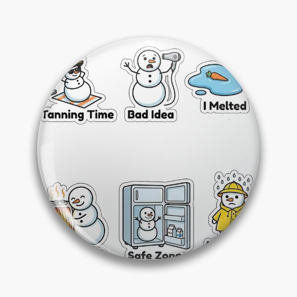 Item preview, Sarcastic Snowman Meltdown Sticker Pack - Funny Winter Meltdown Puns designed and sold by SimpleP.