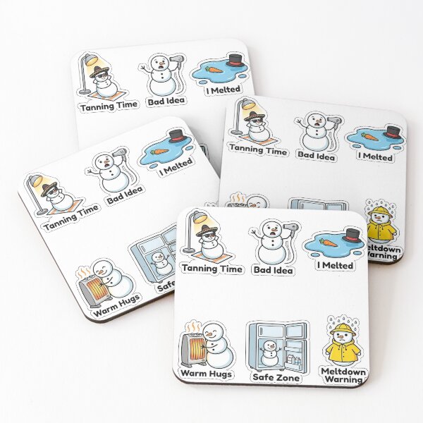 Item preview, Sarcastic Snowman Meltdown Sticker Pack - Funny Winter Meltdown Puns designed and sold by SimpleP.