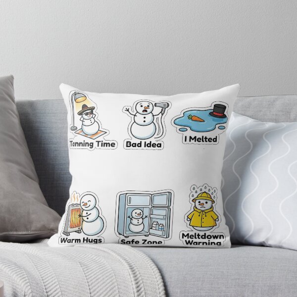 Item preview, Sarcastic Snowman Meltdown Sticker Pack - Funny Winter Meltdown Puns designed and sold by SimpleP.