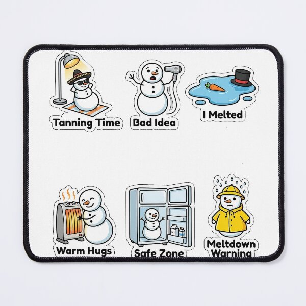 Item preview, Sarcastic Snowman Meltdown Sticker Pack - Funny Winter Meltdown Puns designed and sold by SimpleP.