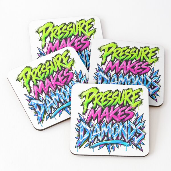 Item preview, Pressure Makes Diamonds Graffiti Quote designed and sold by Ooops Radio x Everbloom.