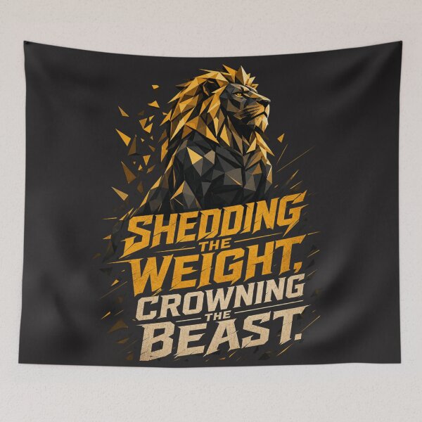 Item preview, Shedding The Weight Crowning The Beast Fitness Lion Art designed and sold by Bennie Singh.