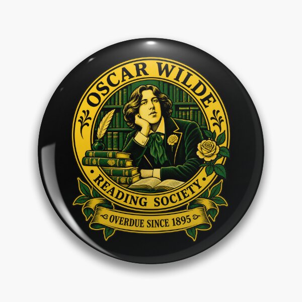Item preview, Oscar Wilde Reading Society Overdue Since 1895 designed and sold by Fenay Designs.