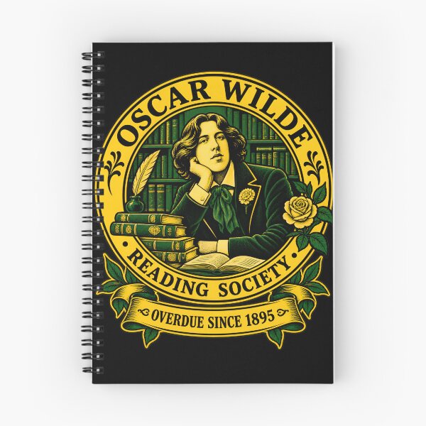 Item preview, Oscar Wilde Reading Society Overdue Since 1895 designed and sold by Fenay Designs.