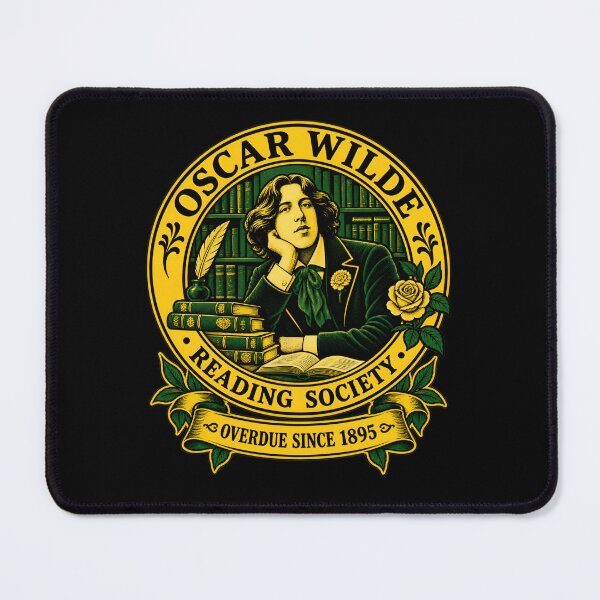 Item preview, Oscar Wilde Reading Society Overdue Since 1895 designed and sold by Fenay Designs.