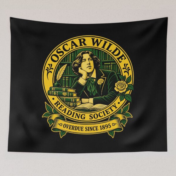 Item preview, Oscar Wilde Reading Society Overdue Since 1895 designed and sold by Fenay Designs.