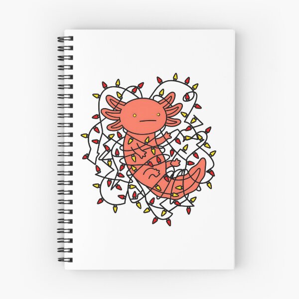Item preview, Cute Funny Axolotl Entangled in Christmas Lights Minimalist designed and sold by bard-art.