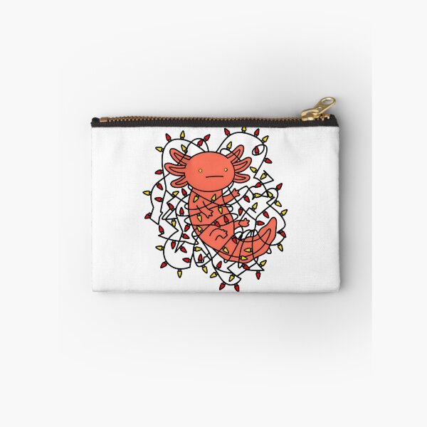 Item preview, Cute Funny Axolotl Entangled in Christmas Lights Minimalist designed and sold by bard-art.