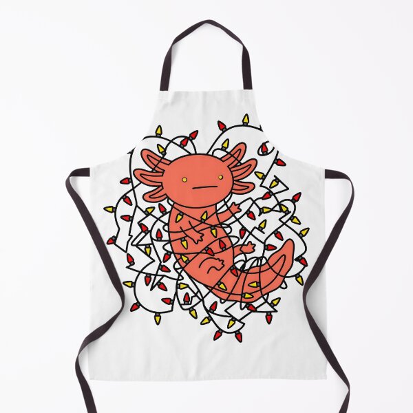 Item preview, Cute Funny Axolotl Entangled in Christmas Lights Minimalist designed and sold by bard-art.