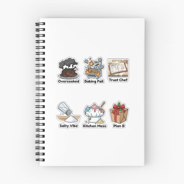 Item preview, Holiday Cooking Fails Kitchen Funny Sticker Pack - Chef Humor Puns designed and sold by SimpleP.