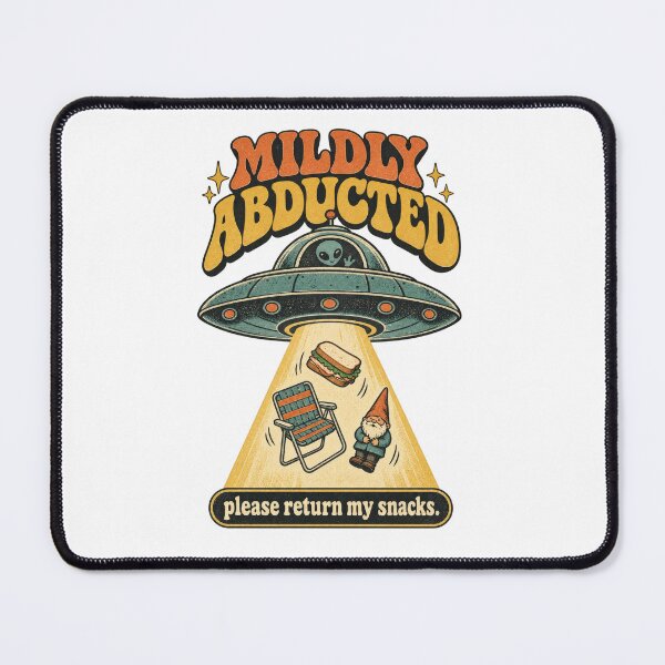 Item preview, Mildly Abducted Funny Alien UFO Snack Design designed and sold by Trendy-Artistry.