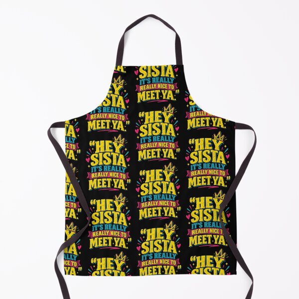Item preview, Hey Sista Nice To Meet Ya Retro Colorful Sisterhood Typography Design designed and sold by RuthLangmoreSH.