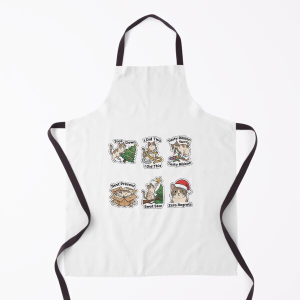 Item preview, Funny Cat Christmas Tree Destruction Sticker Pack - Naughty Cat Puns designed and sold by SimpleP.
