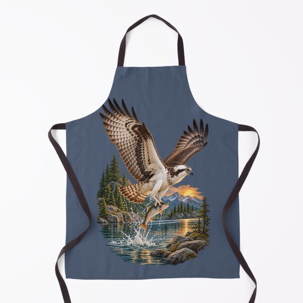 Item preview, Osprey Fishing Mountain Lake Sunset designed and sold by BROHLine Studio.