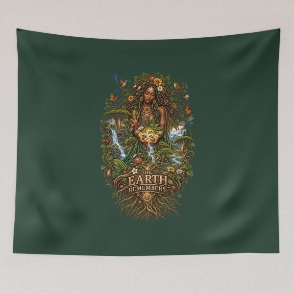 Item preview, The Earth Remembers | Mother Nature Art | Sacred Seed of Life Illustration designed and sold by 'VARI'.