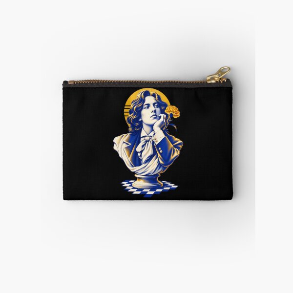 Item preview, Oscar Wilde Cobalt Bust with Golden Carnation designed and sold by Fenay Designs.